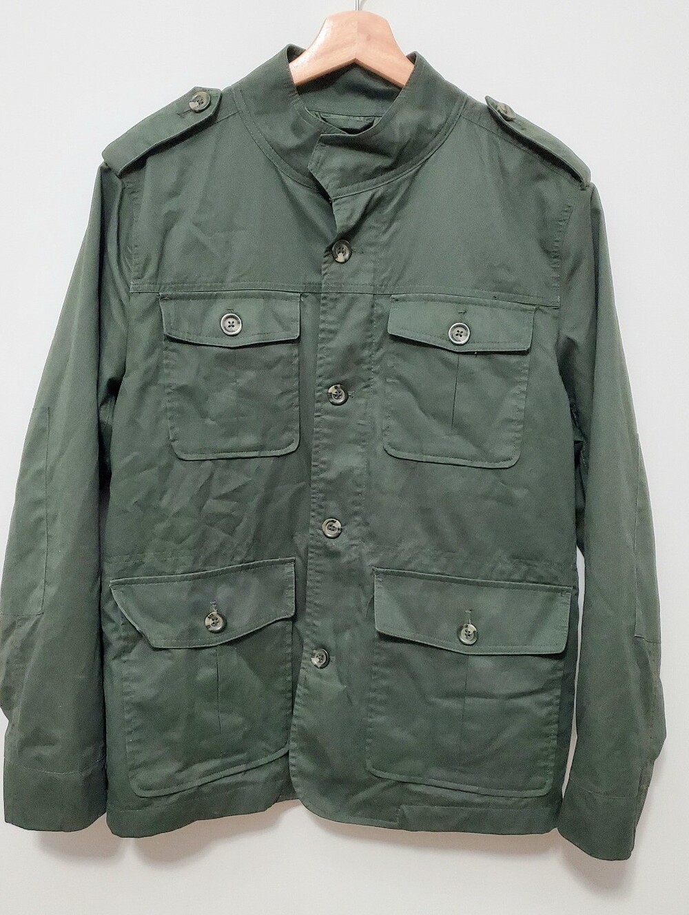 Club Room Men's Military-Style Green Field Jacket M Cotton NWOT Utilitarian